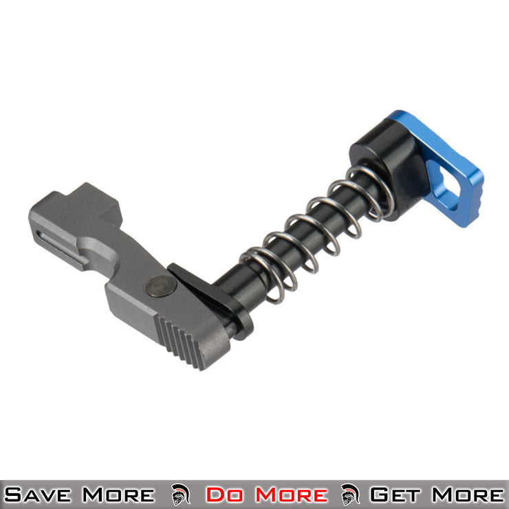 Lancer Tactical Mag Release for Airsoft M4 AEG Rifles Blue Facing Up