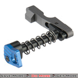 Lancer Tactical Mag Release for Airsoft M4 AEG Rifles Blue Facing Toward