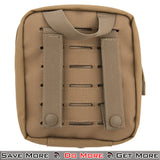 Lancer Tactical MOLLE Medical Sundries Bag - Outdoor Use Tan Back View