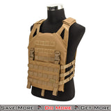 Lancer Tactical Dummy Plates Airsoft Vest Plate Carrier Tan Front Angle