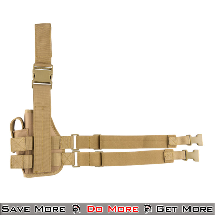 Lancer Tactical Belt Mounted Airsoft Pistol Holster Tan Back