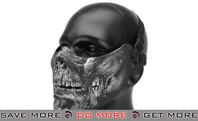 6mmProShop Iron Face Lower Half Mask "Zombie" - Silver