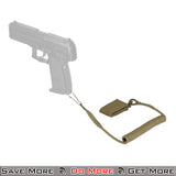 Nylon Multifunctional Pistol Lanyard Sling - Tan with Pistol for Display