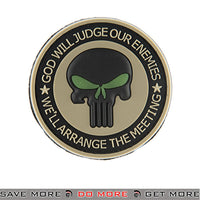 G-FORCE God Will Judge PVC Airsoft Velcro Morale Patch Green