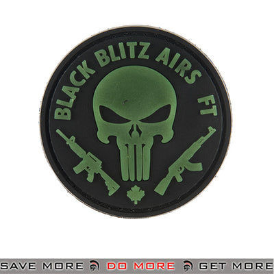 G-FORCE Black Blitz Airs ft PVC Airsoft Velcro Morale Patch