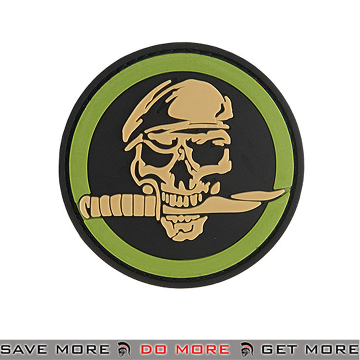 G-FORCE Skull and Knife Commando PVC Airsoft Velcro Morale Patch