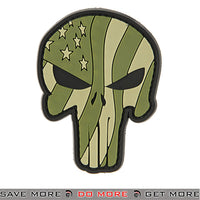 G-Force Punisher Flag PVC Airsoft Morale Patch Green Waving US Flag