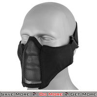 TMC PDW Mesh Black Airsoft Half Mask for Face Protection Left