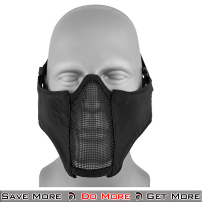TMC PDW Mesh Black Airsoft Half Mask for Face Protection Facing Forward