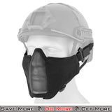 TMC PDW Mesh Black Airsoft Half Mask for Face Protection With Helmet