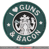 UK Arms Guns And Bacon PVC Patch - Black/Green/White