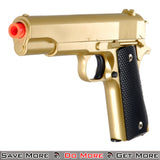 UK Arms 1911 Metal Spring Powered Airsoft Pistol Gold Angle Left