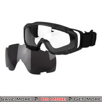 UK Arms Tactical Airsoft Safety Goggles - Eye Protection with Spare Lens