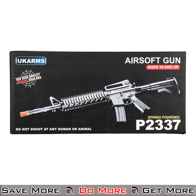 UK Arms Mini M4 Polymer Rifle Spring Powered Airsoft Gun Box