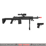 UK Arms Rifle w/ Attachments & Pistol Airsoft Spring Gun Right