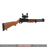 UK Arms Spring Shotgun (Color: Wood) Pump Action Tactical Airsoft Spring Shotgun Right Angle
