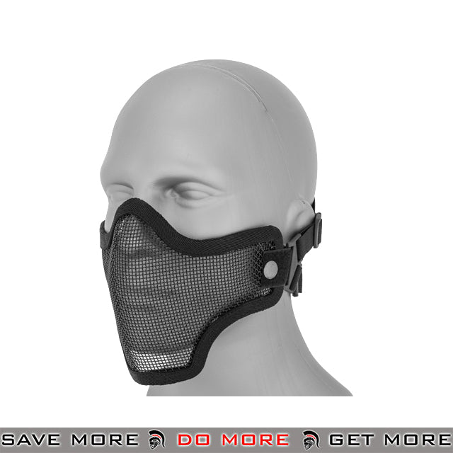 Lancer Tactical Full Metal Mesh Lower Face Mask AC-103B - Black Face Masks- ModernAirsoft.com