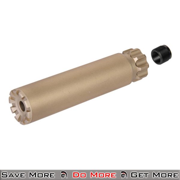 AMA F35X152MM 14mm CCW Barrel Extension Mock Suppressor Tan