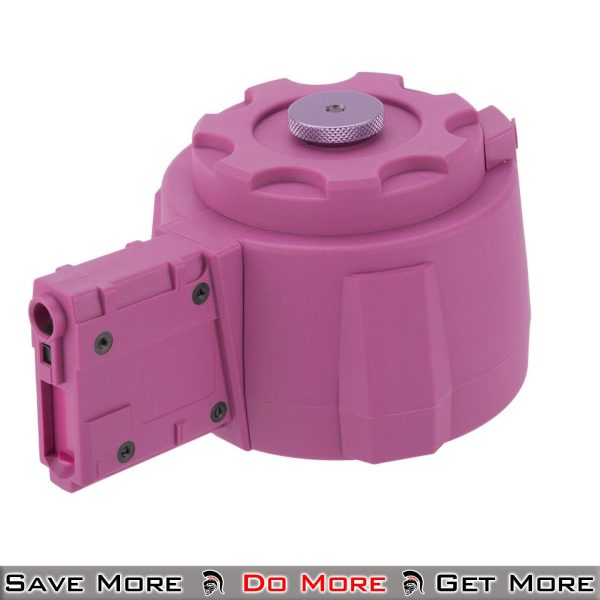 Angel Custom 1500 Rnd Airsoft AEG Drum Flashmag Hot Pink Top View