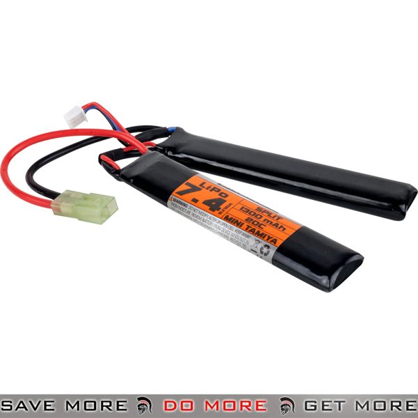 V Energy LiPo 7.4V 1300mAh 30C 2 Split Battery