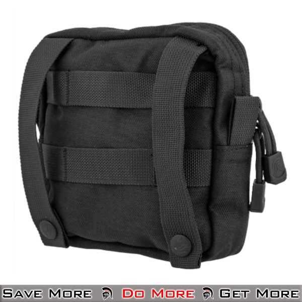 Lancer Tactical Enclosed Laser Cut M4 EMT Utility Pouch Black Back Angle