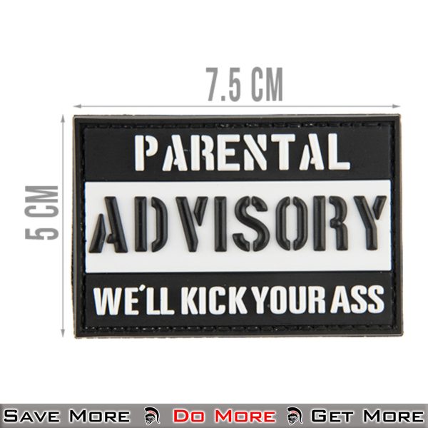 G-Force Parental Advisory PVC Morale Patch Dimensions