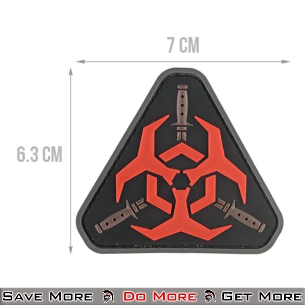 G-Force Resident Evil Biohazard PVC Morale Patch - Red Dimensions