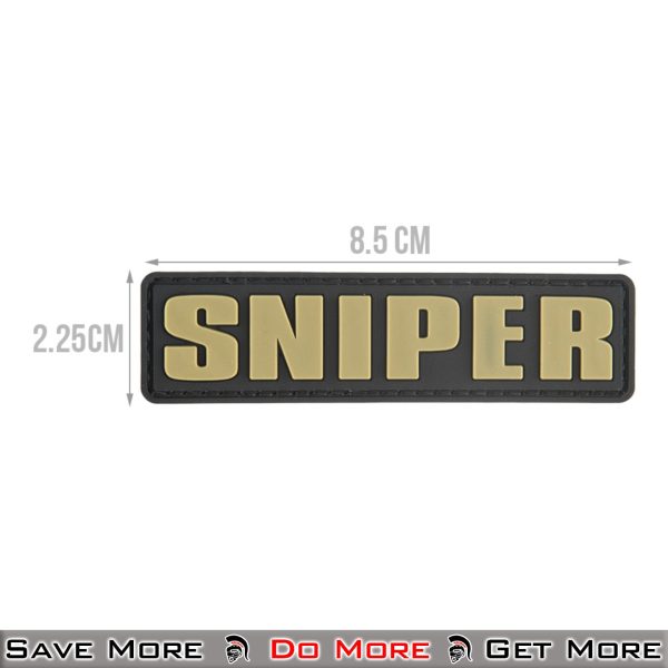 G-Force Sniper PVC Morale Patch Dimensions