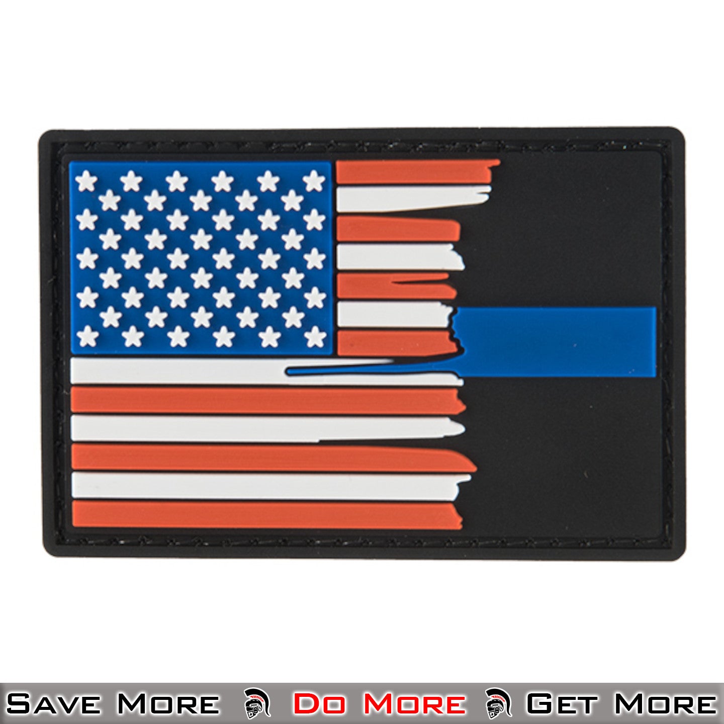 G-Force US Flag Thin Blue Line PVC Morale Patch Front