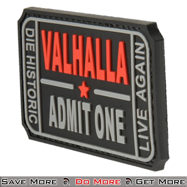 G-Force Valhalla Ticket PVC Morale Patch - Black Angle