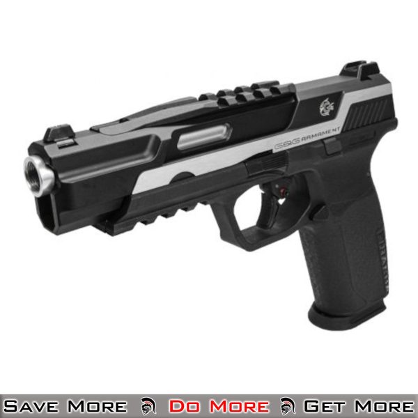 G&G Piranha TR Silver - Airsoft Training Pistol Left Angle