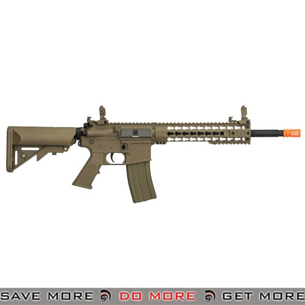 Airsoft AEG M4 Lancer Tactical 10 Inch Keymod LT-19B Tan Right