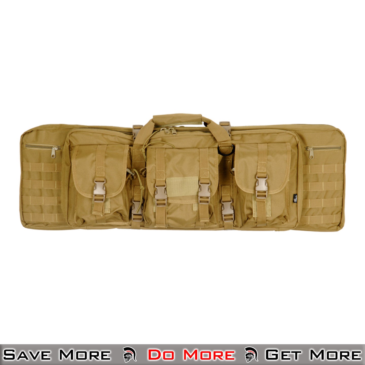 Lancer Tactical Gun Tactical MOLLE Bag for Outdoor Use Tan Front