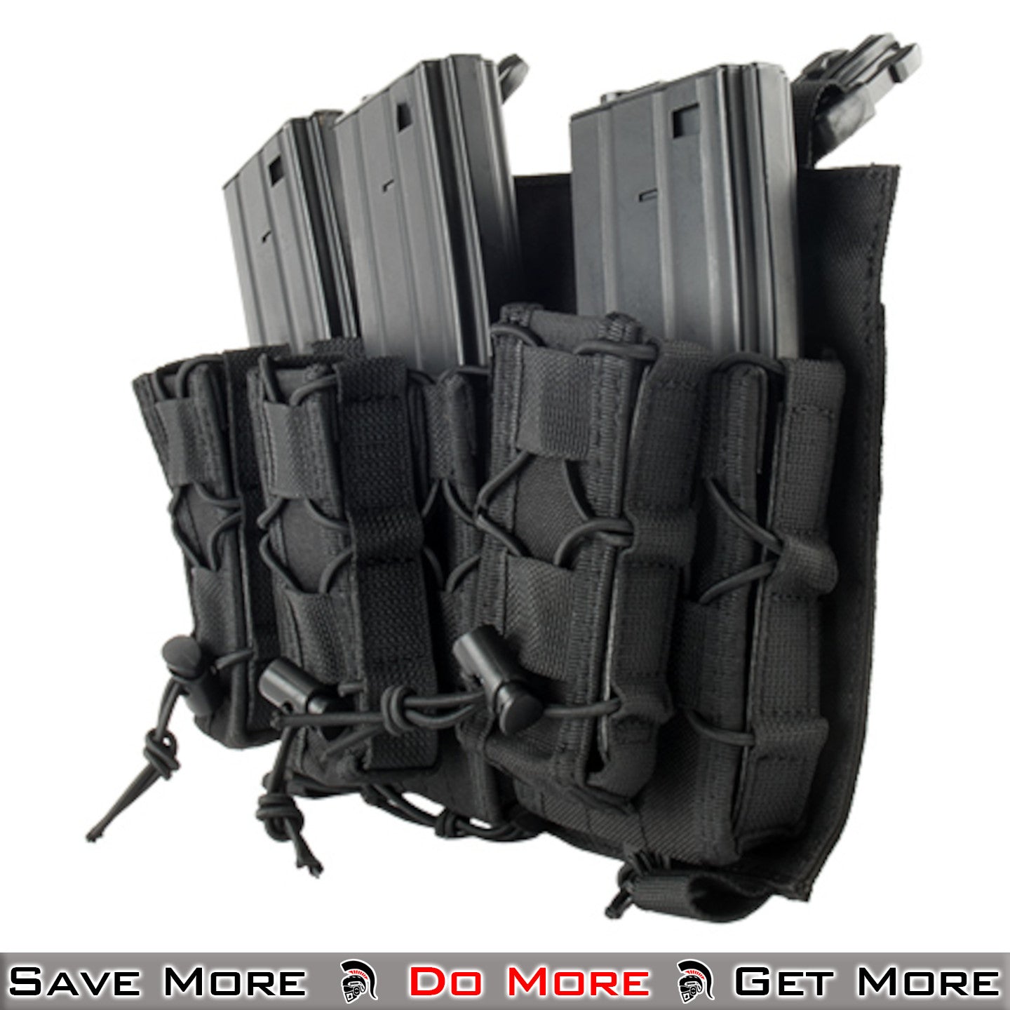 Lancer Tactical Triple MOLLE Mag Airsoft Pouches Front Side