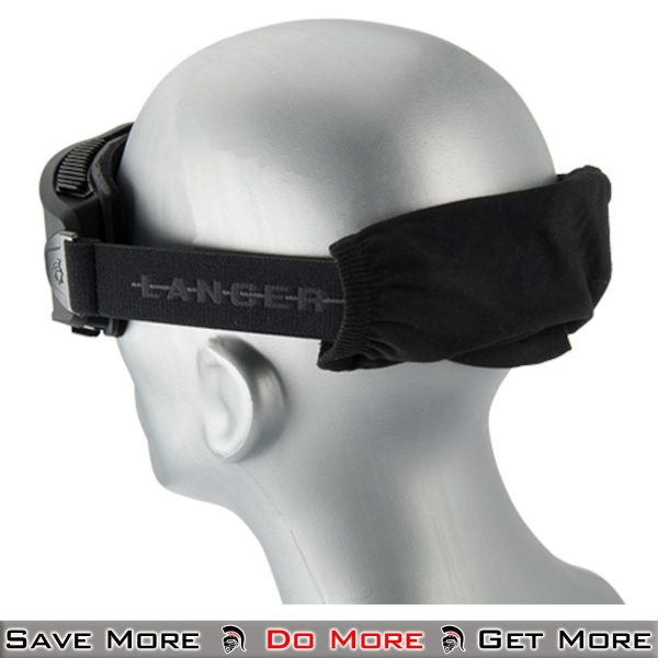 Lancer Tactical Airsoft Safety Goggles - Eye Protection Black Tinted Back