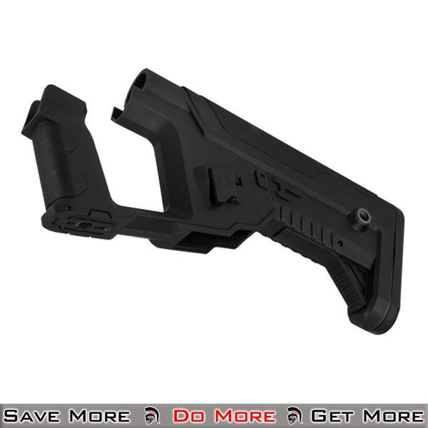 Lancer Tactical Alpha Stock - Black for Airsoft AEGs