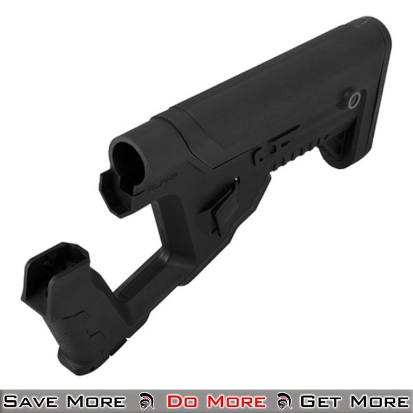Lancer Tactical Alpha Stock - Black for Airsoft AEGs