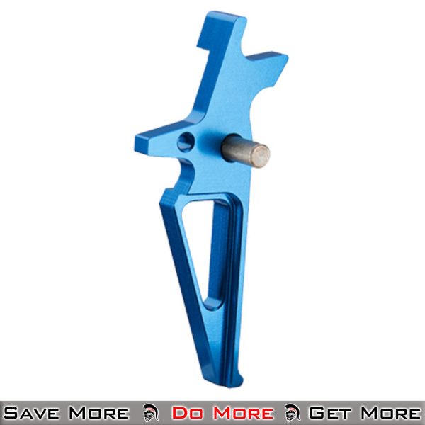 Lancer Tactical Flat Trigger for Airsoft AEG Rifles Blue Facing Left