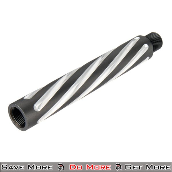 Lancer Tactical Spiral Barrel Extension for Airsoft Angle