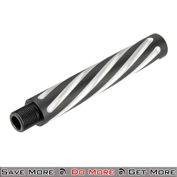Lancer Tactical Spiral Barrel Extension for Airsoft Angle Other Way