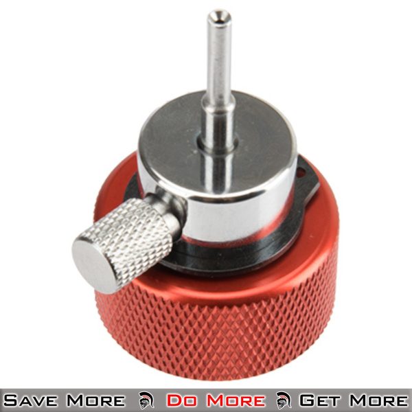 Lancer Tactical Full Metal Propane Adapter for Airsoft Facing Up