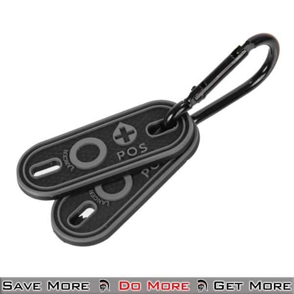 Lancer Tactical PVC O+ Blood Type Hang Tags - Black Together