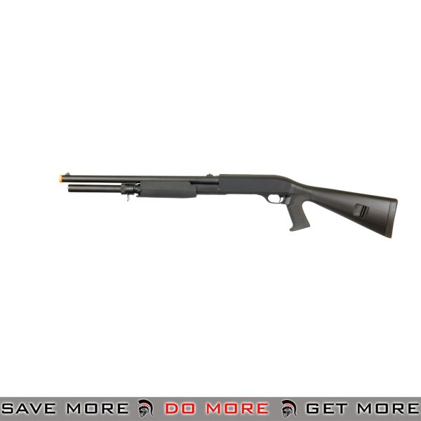 Double Eagle Tri Shot Shell Loading M3 Shotgun M56AL - Long, Pistol Grip, Full Stock Airsoft Shotguns- ModernAirsoft.com