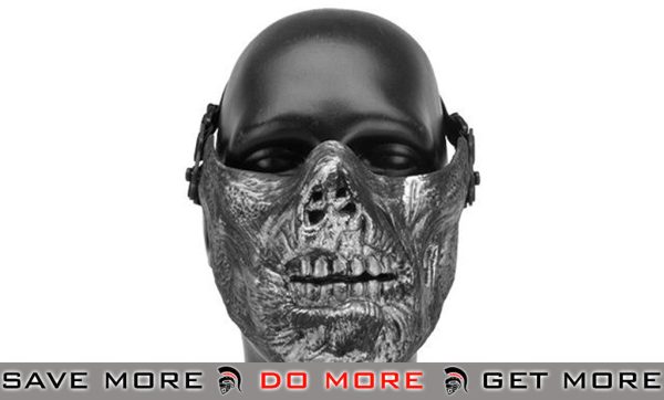 6mmProShop Iron Face Lower Half Mask "Zombie" - Silver