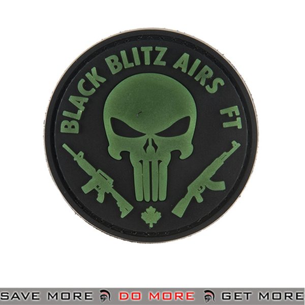 G-FORCE Black Blitz Airs ft PVC Airsoft Velcro Morale Patch