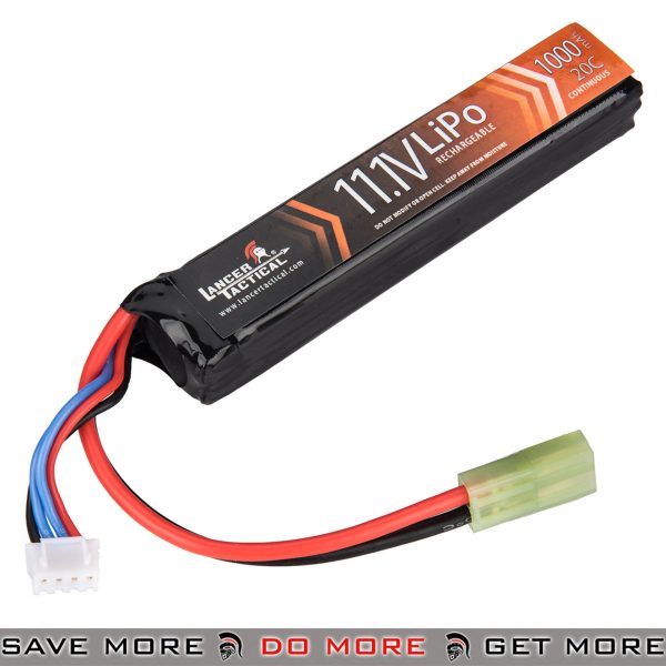 Lancer Tactical 20C 11.1V 1000 mAh Stick LiPo Battery