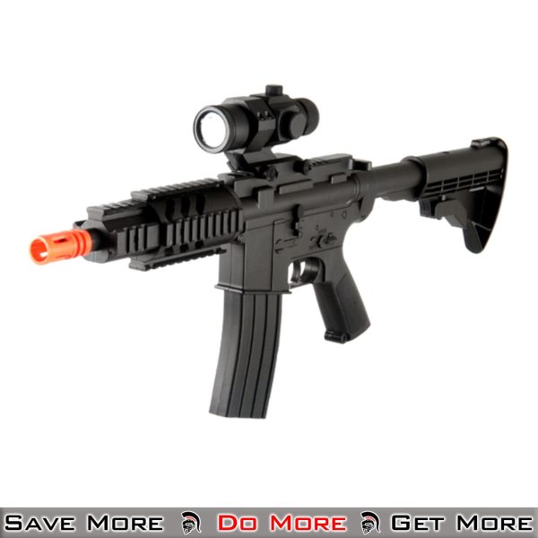 UKARMS M4 CQB Automatic Electric Airsoft Gun AEG Rifle at Angle