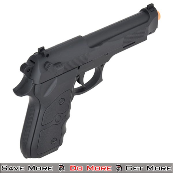 UK Arms M757B M9 (BLACK) Spring Powered Airsoft Gun Right Angle