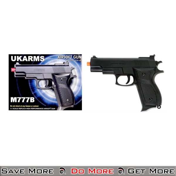 UK Arms M777B Black Spring Powered Airsoft Gun