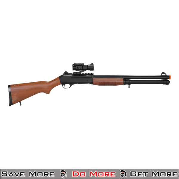 UK Arms Spring Shotgun (Color: Wood) Pump Action Tactical Airsoft Spring Shotgun Right